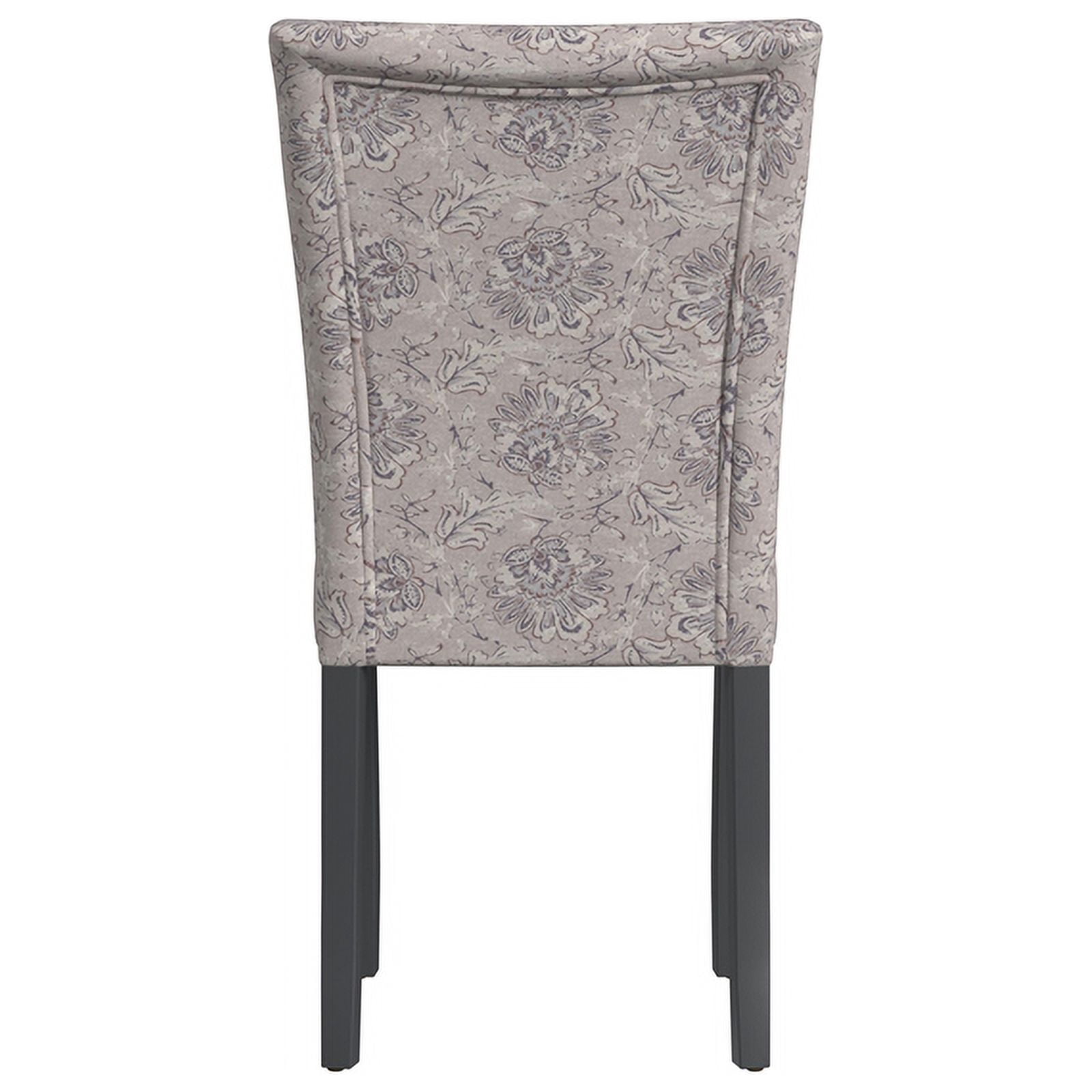 HomePop Classic Parsons Dining Chair, Set of 2, Linen Artistic Floral Print