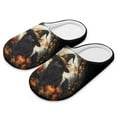 thumbnail image 6 of Chaqlin Wizard Black Cat Pumpkin Unisex Cozy Home Shoes Soft Plush Fuzzy Comfy Non Slip Indoor Slippers Warm Anti Skid Memory Foam Sole Lightweight, 6 of 7