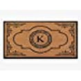 thumbnail image 3 of A1 Home Collections First Impression Hand Crafted Abrilina Entry Coir Monogrammed Double Doormat, 72" L x 36" W, X-Large, 3 of 10