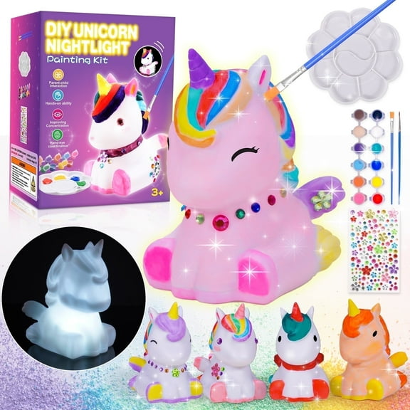 Craft Kits for Girls Age 5-7, Unicorn Painting Kit Night Light, Art Kit Toy Unicorn Gifts for 4 5 6 7 8-12 Year Old Girls