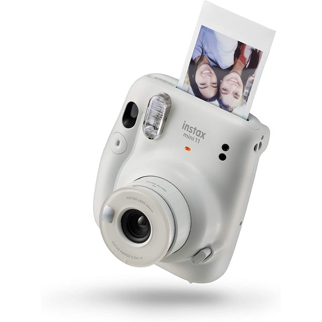 Instax Mini 11 Instant Film Camera, Auto Exposure and Built-In Selfie Lens, Ice White