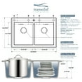 thumbnail image 6 of Transolid Radius Granite 33-in Drop-In Kitchen Sink Kit with Grids, Strainers and Drain Installation Kit in Espresso, 6 of 7