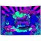 thumbnail image 1 of Póster de pared Trippy reactivo UV, tapiz de decoración de habitación Hippie, tapiz de pared de esqueleto, 1 of 6