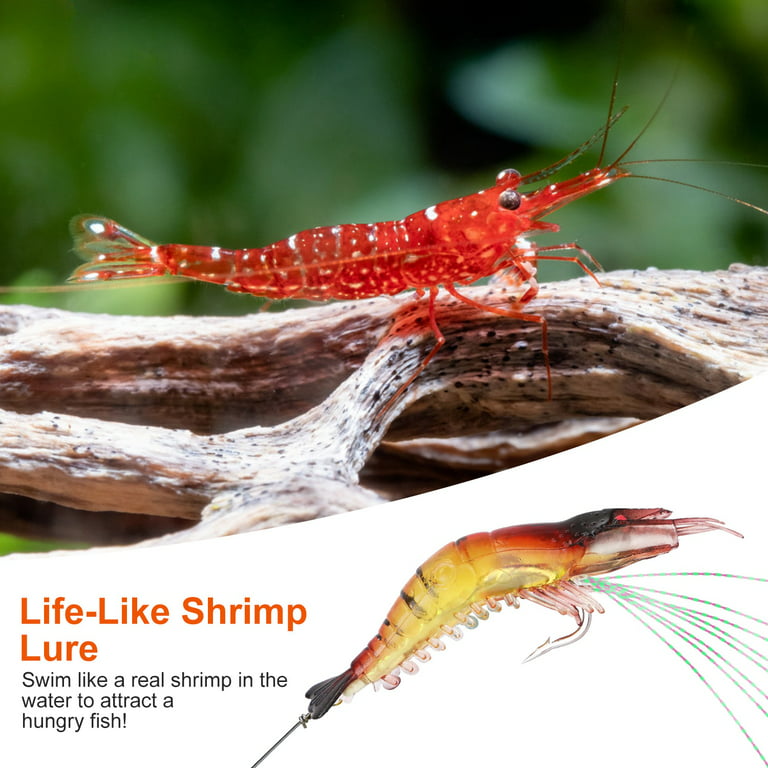 10Pcs Realistic Shrimp Bait Set iMounTEK Silicone Soft Lifelike
