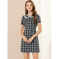 thumbnail image 3 of INSPIRE CHIC Robe Décontractée Extensible pour Femme à Manches Courtes avec Col Contrastant, 3 of 6