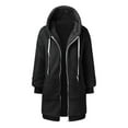 thumbnail image 6 of Women's Plus Size Casual Color Block Sweatshirt Zipper Hoodie Loose Blouse Warm Coat, 6 of 7