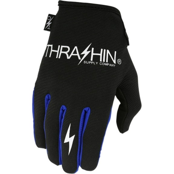 Thrashin Supply Stealth Mens Textile Gloves Black/Blue XL