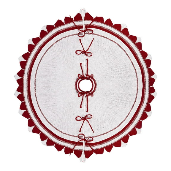 Christmas Christmas Tree Skirt Christmas Tree Decorations,Red and White Xmas Tree Ornaments Holiday Party Supplies