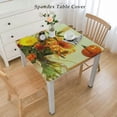 thumbnail image 2 of Autumn Pumpkin Fall Tablecloth Washable Wrinkle Free Table Cloths Cover Mat Lace for Parties Dining Room Kitchen Holiday Elastic Edge, 2 of 7