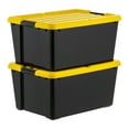 thumbnail image 6 of IRIS 45 Qt Black Plastic Stackable Storage Bin with Lid Tote, Plastic Storage Container with Lid, 4-Pack, 6 of 10