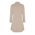 thumbnail image 5 of IROINNID Women's Open Front Coat Solid Color Long Sleeve Leisure Casual Buttons Loose Hoodless Outerwear Tops, Beige, 5 of 9