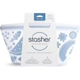 thumbnail image 4 of Silicone Reusable Storage Bag, 8-Cup Bowl, Reusable Freezer Bags, Microwave, Dishwasher, Oven Safe, Sous Vide, Lunch Container, Eco Friendly, Food-safe Silicone Snack Bag, 1893 ml, Clear, 4 of 5