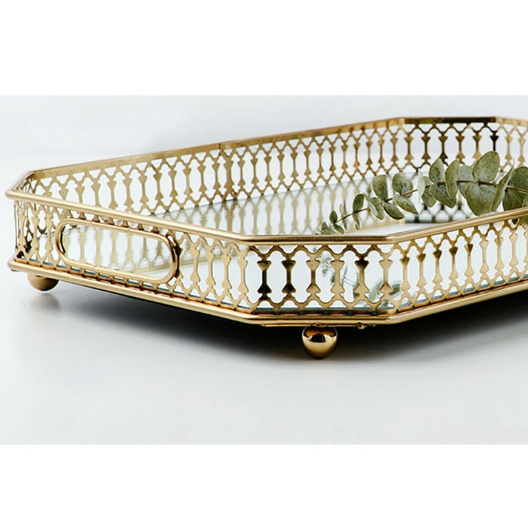 Glass dressing table tray deals