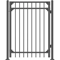 Xcel Cortina Anti Rust Fence Gate, Black Steel, 5' x 4', 3 Count