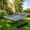 Widened Hammock + Blue Fabric + Storage Bag, variant on YUSAZENS 2 Person Freestanding Hammock Set, Heavy Duty Quilted Hammock Bed with Powder-Coated Steel Stand, Height Adjustable Design, Portable Outdoor Gear for Yard, Lawn, Garden, Camping