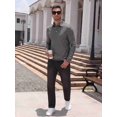 thumbnail image 6 of COOFANDY Long Sleeve Rugby Polo Shirts for Men, Sports Striped Regular Moisture Wicking Dry Fit Golf Shirt, Sizes S-2XL, 6 of 8
