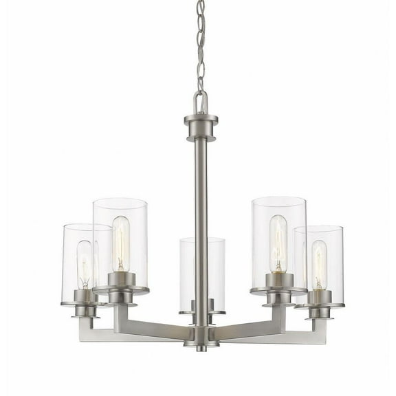 5 Light Chandelier in Midcentury Style-22 inches Tall and 24 inches Wide Bailey Street Home 372-Bel-2959260