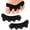 Black, variant on Promifun Toe Separator Bunion Corrector Overlapping Toe Spacers Toes Straightener For Women&Men,4 Pack,Clear