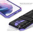 thumbnail image 4 of for Samsung Galaxy S24 FE Sliding Card Slot Back Case with Hidden Kickstand, Hybrid TPU + PC Fall Prevention Shock Absorption Anti-drop Protective Phone Case Cover for Samsung Galaxy S24 FE, Purple, 4 of 9