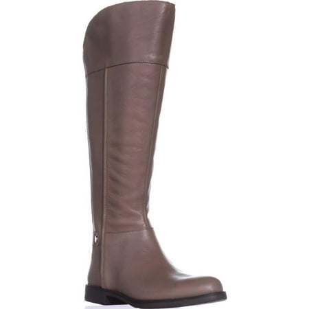 Womens Franco Sarto Christine Wide Calf Riding Boots, Taupe Leather