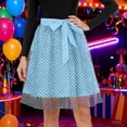 thumbnail image 2 of DHFJKG Womens Tulle Midi Skirts Polka Dot Layered Bow Skirt Dancewear Stage Show Flowy A Line Versatile Skirt, 2 of 9