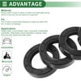 thumbnail image 4 of Unique Bargains Universal Oil Seal TC Double Lip W Steel Spring Seal Ring Rotary Shaft Seal High Pressure NBR Rubber Black 5 Pcs 30x47x10mm, 4 of 7