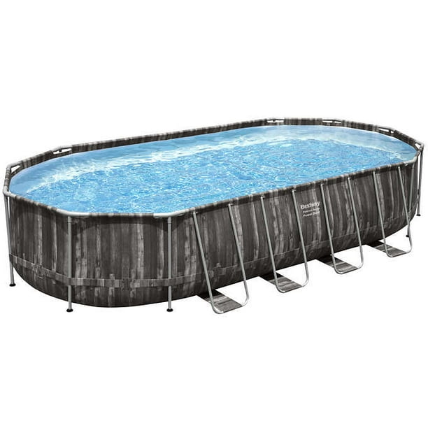 Bestway Power Steel Oval Aboveground Pool with Solar Heater 6.71 m