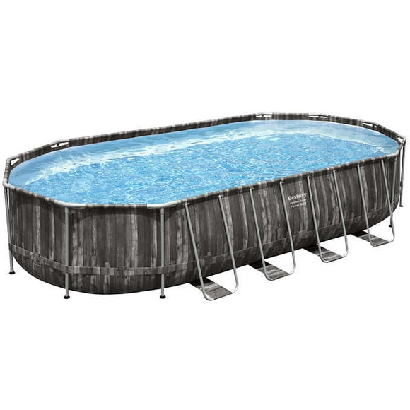 Bestway Power Steel Oval Above-ground Pool with Solar Heater - 6.71 m (22 ft.)