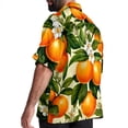 thumbnail image 3 of Tangerine Men's Poplin Casual Printed Button Down Short Sleeve Summer Beach Shirts Unisex, 3 of 6