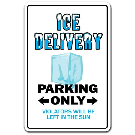 ICE DELIVERY Decal cold icy beer cubes deliver chilly bar keg drink | Indoor/Outdoor | 5