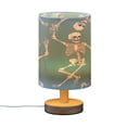 thumbnail image 2 of Skeleton Dancing Bedside Table Lamp Desk Warm Lights with USB Charging Port Cylinder LED Lamps for Bedroom Living Room Office, 2 of 7