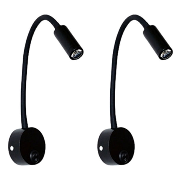 2 Uds. Lámpara de Lectura para Estudio de Trabajo Junto A la Cama, Apliques de Lámpara de Pared, Lámpara LED de 3W para Libros, Luz de Pared LED para Dormitorio