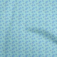 thumbnail image 1 of oneOone Cotton Poplin Twill Medium Blue Fabric Floral Craft Projects Decor Fabric Printed By The Yard 56 Inch Wide, 1 of 4
