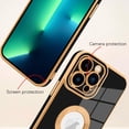 thumbnail image 2 of for iPhone 13 Pro Case with Camera Lens Protector, Logo View for Women Girls, Soft Slim Phone Cases for iPhone 13 Pro Clear Ultra-Thin Back Cover (Black), 2 of 10