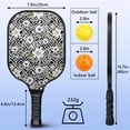 thumbnail image 4 of Pickleball Paddles Set,Pioneer Flower Floral Print Pattern Fiberglass Surface Pickleball Racket Set with 2 Indoor Outdoor Pickleball Balls and Pickleball Bag,Pickle-ball Equipment, 4 of 6