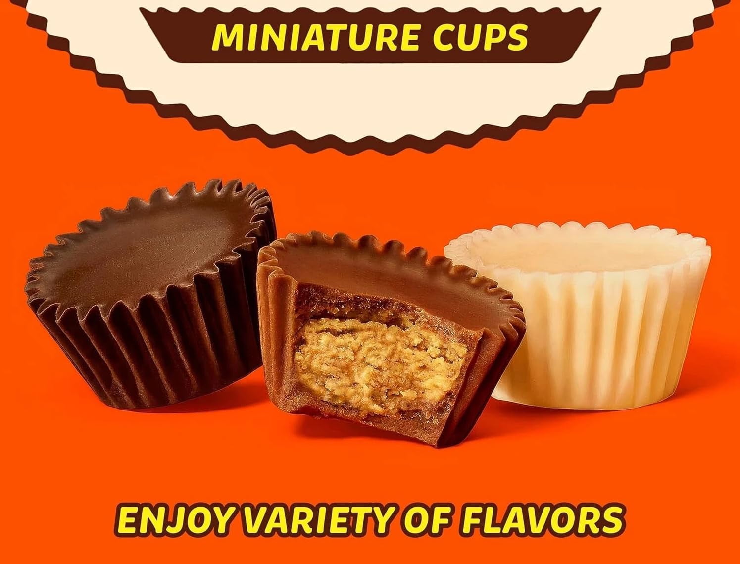 Rease’s Peanut Butter Cups Miniatures Assortment Bulk Chocolate Halloween Candy | Approx. 104 Pieces | 2 Pounds | Individually Wrapped Candy for Parties, Buffets, Gifts, and Treats!