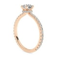 thumbnail image 4 of AFFY 0.90 Carat (ctw) Solitaire Engagement Ring For Womens, Round Lab Created Moissanite Stackable Promise Ring For Her In 14k Rose Gold Over Sterling Silver | VVS1 Quality Ring Size-8, 4 of 5