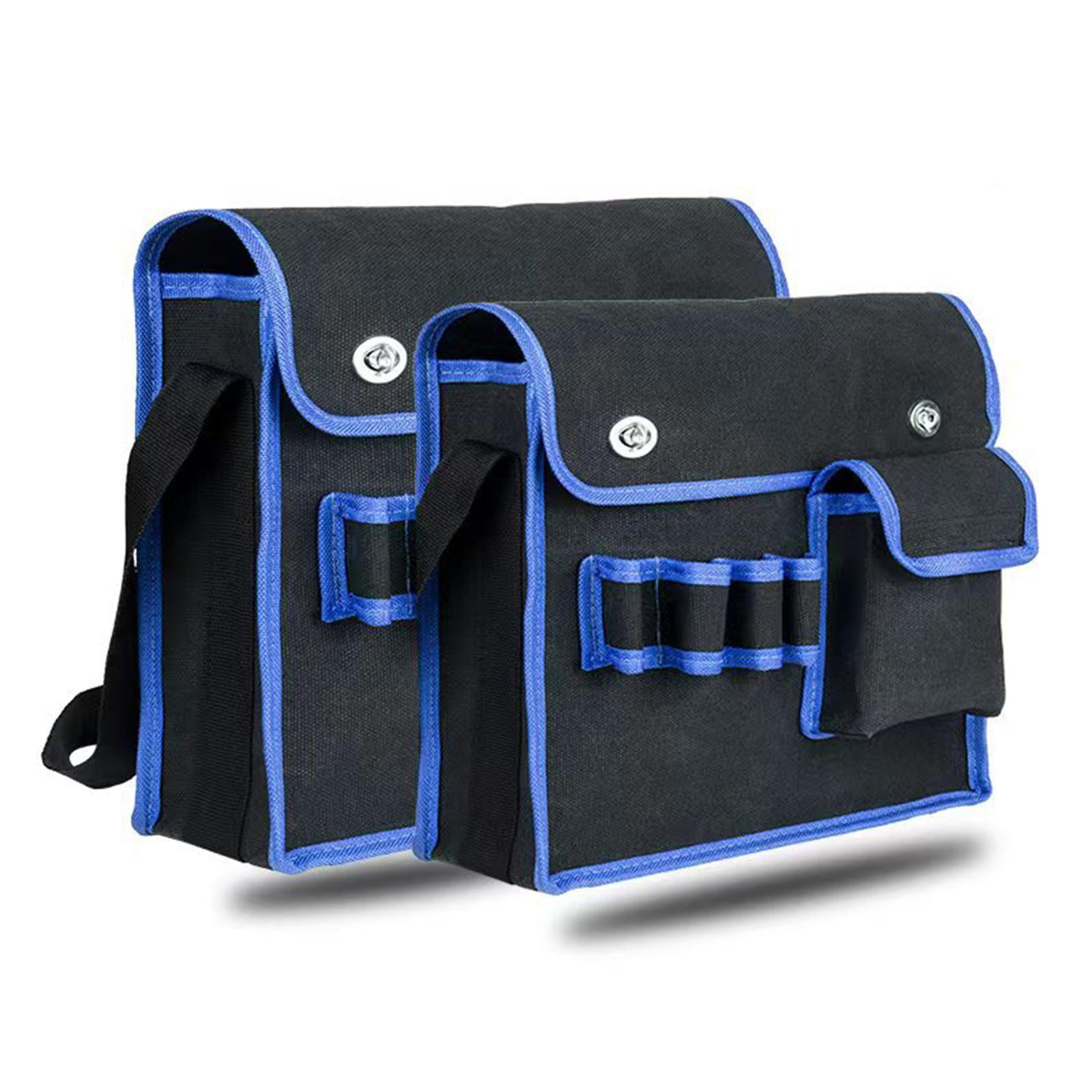 Colaxi Canvas Tool Bag Maintenance Tool Bag Heavy Duty Multifunctional Tool Organizer Tool Pouch for Electricians Carpenters L