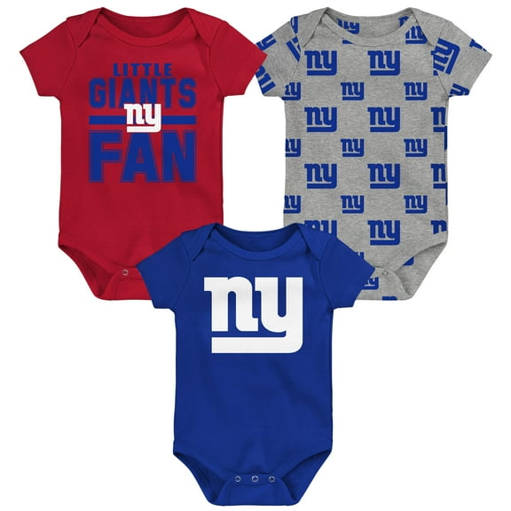 Newborn Outerstuff New York Giants Little Tike 3-Piece Bodysuit Set