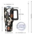thumbnail image 2 of Retro Halloween Ghost Pattern Tumbler with Handle and Lid,40oz Double Wall Vacuum Insulated Tumbler,Cups Gift for Women and Men, 2 of 7
