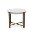 thumbnail image 2 of Greemotion 3-Piece Stackable Outdoor Aluminum & Fabric Bistro Set in Natural, 2 of 5