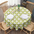 thumbnail image 3 of Green White Checkerboard Checkered Pattern Round Tablecloth 60"x60",Wrinkle Wipeable Table Cloth for Kitchen Dining Room Picnic Patio Party, 3 of 6