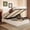 White, variant on Einfach Full Size Hydraulic Lift Up Storage Bed Frame, Corduroy Upholstered Wingback Headboard, Ample Under-bed Storage, Black
