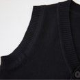 thumbnail image 6 of Generic Boys Girls School Uniform Sweater Vest Kids Toddler Cotton Knit V-Neck Button Sleeveless Sweater Cardigan Light Casual Jacket, 6 of 7