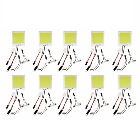 

10Pc/Set 48SMD COB White LED T10 BA9S Car Interior Panel Light Dome Map Lamp Bulbs