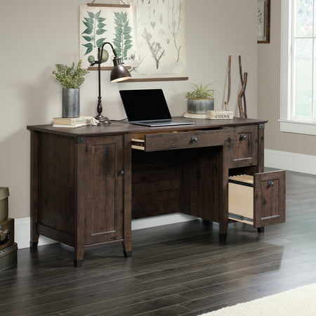 Sauder - Carson Forge Collection Computer Desk - Coffee Oak