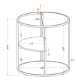 thumbnail image 7 of Furniture of America Marquesa Contemporary Wood Round End Table in Black, 7 of 7