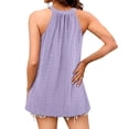 thumbnail image 4 of Womens Shirts Summer Tank Top For Loose Fit High Neck Sleeveless Halter Tops Casual Pleated Eyelet Flowy Shirts Blouse Womens Tops, 4 of 6