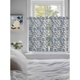 thumbnail image 3 of Blue Flowers 2 Panel Kitchen Curtains for Windows, Spring Floral Elegant Pastoral Rustic Bathroom Privacy Curtain, Home Décor Window Treatment for Bedroom/Living Room 55"x45", 3 of 6
