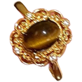 thumbnail image 2 of Anillo de oro con piedra ojo de tigre natural y banda ajustable para, 2 of 7